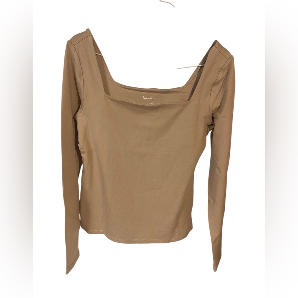 Elegant Tan Long Sleeve Top